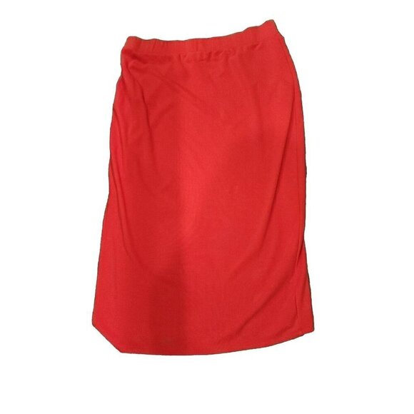 Eloquii Maxi Skirt Red Knit Side Slit Stretchy Women's 18 20 - Picture 4 of 7